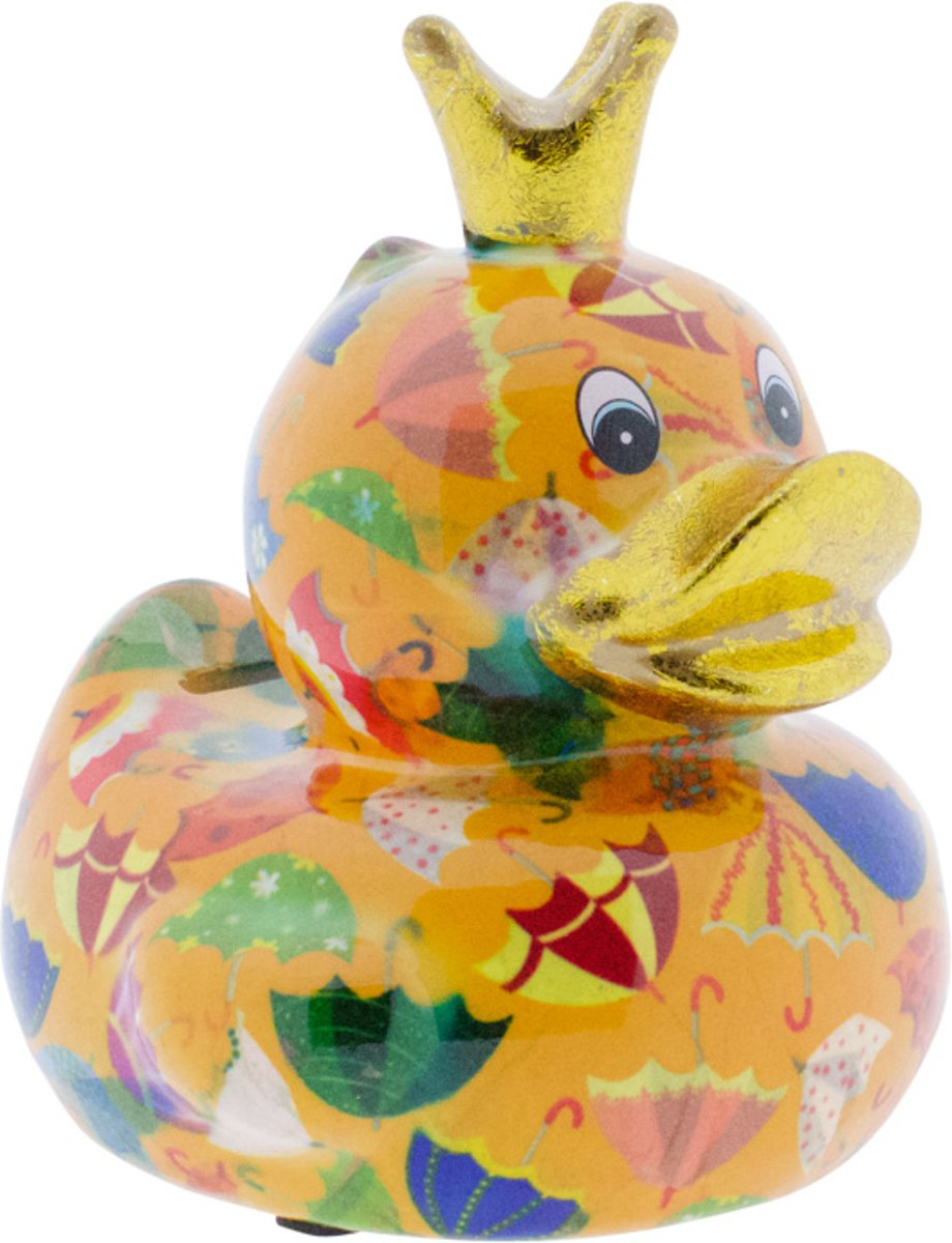 Eend Ducky spaarpot | koningseend - Oranje paraplus | Pomme pidou